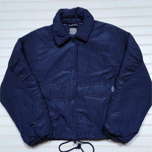 Free People FP Movement Off The Bleachers Coaches Navy Women's Jacket - Picture 1 of 9